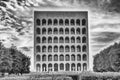 The Palazzo della CiviltÃÂ  Italiana, aka Square Colosseum, Rome, Italy Royalty Free Stock Photo